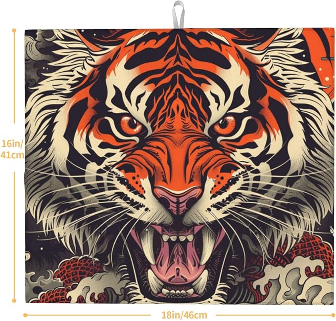 Fierce Orange Tiger Wave