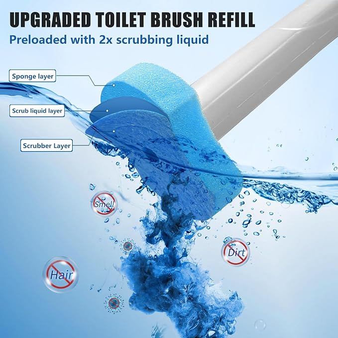 144 Bluetoilet Brush Refills