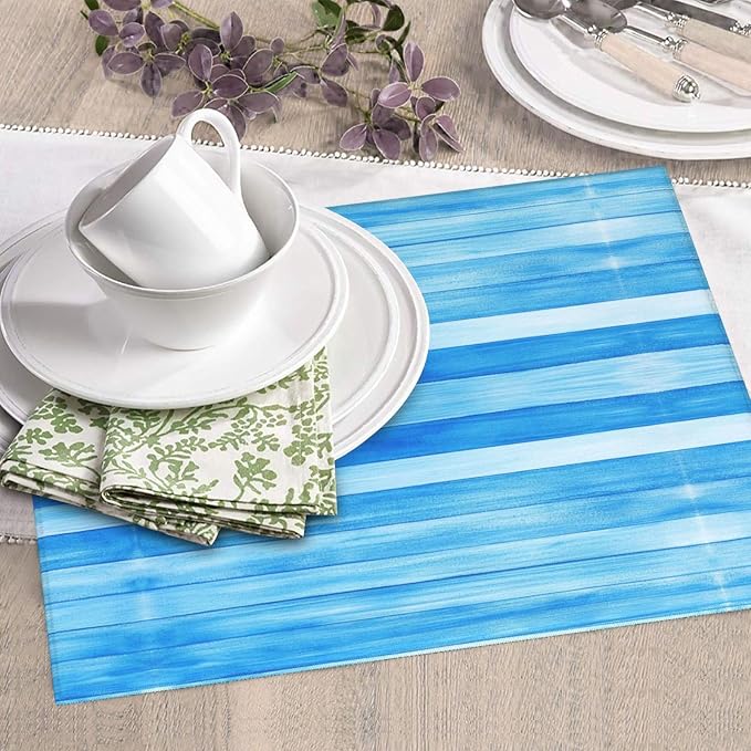 Ombre Blue Wood Grain