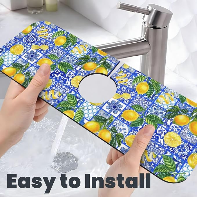 Lemon Mexican Tiles Italian Blue