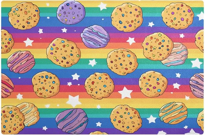 Rainbow Stripes Cookies Stars