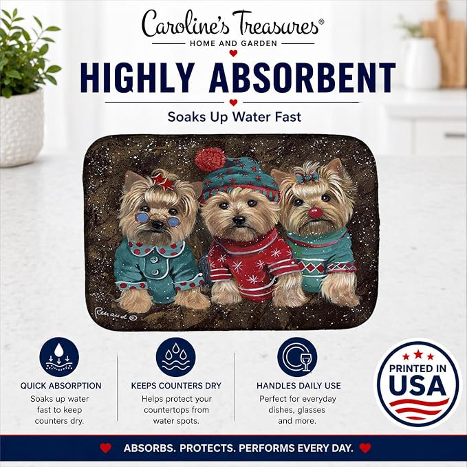 Yorkshire Terrier Yorkie Christmas Elves