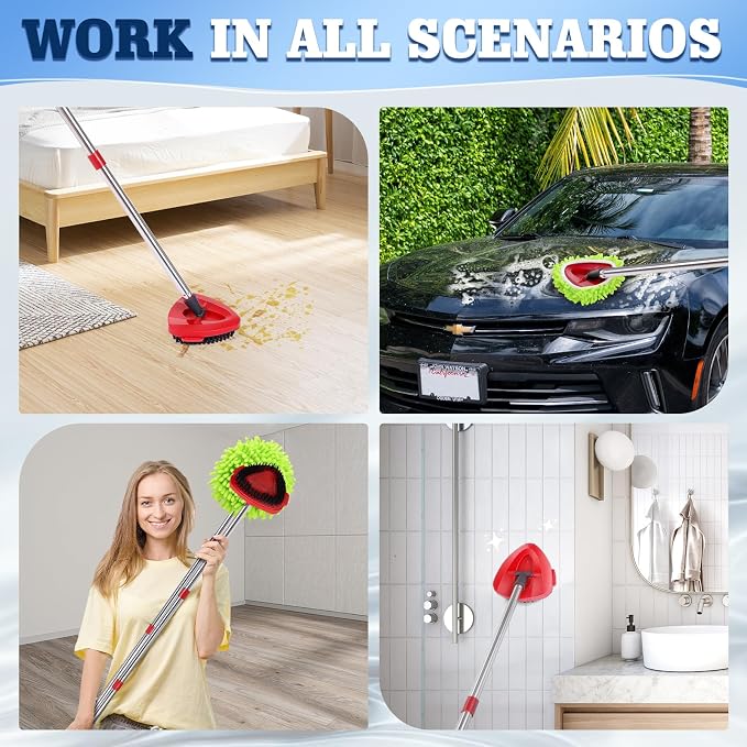 2 Green Mop +2 White Mop Heads