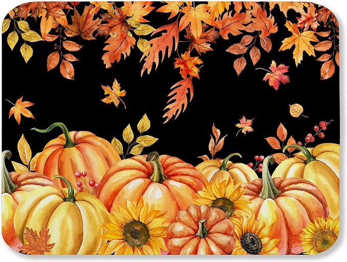 fall pumpkins-black