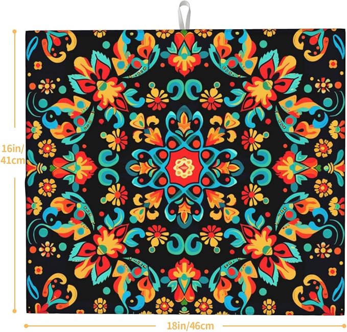 Boho Vintage Mandala Floral Art