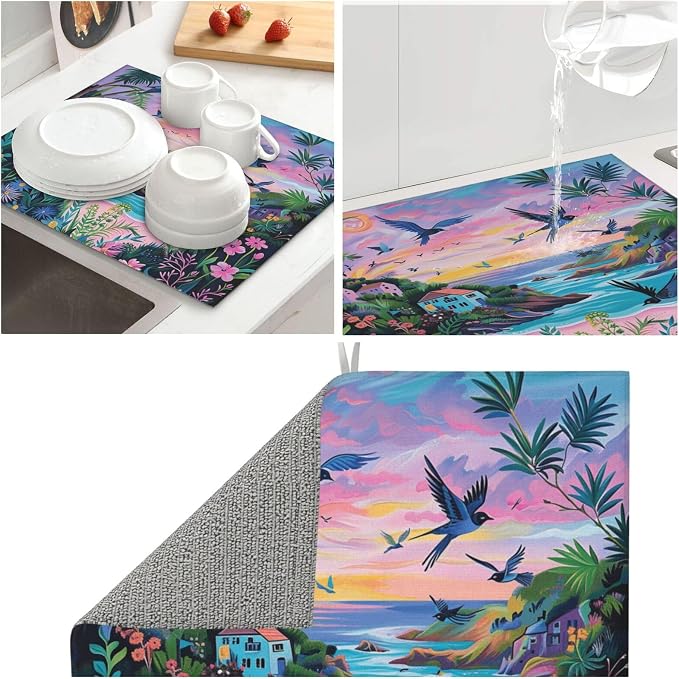 Coastal Bird Flower Field