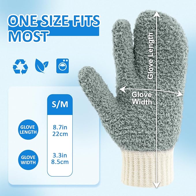 Gray Mitten + Gloves