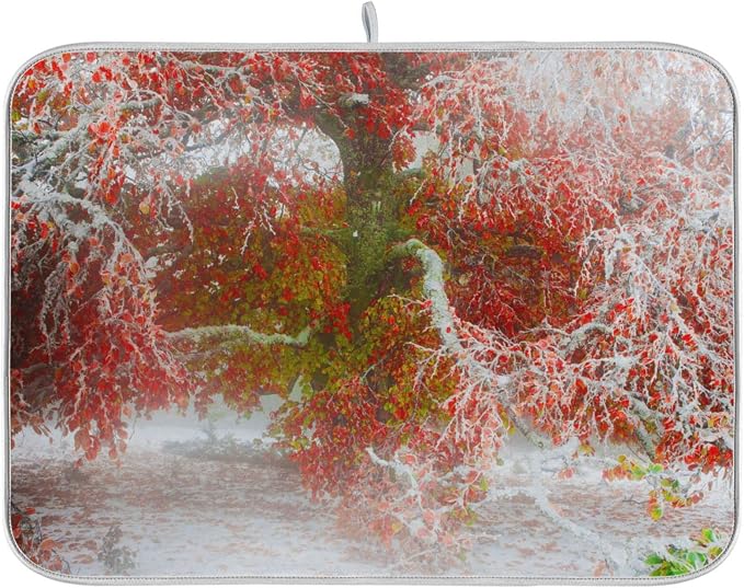 Oil Painting Tree Red#1