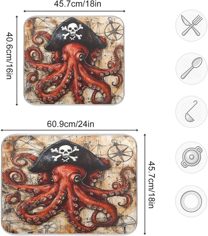 Octopus Pirate and Compass