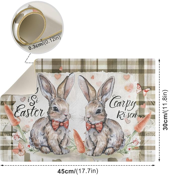 Brown Plaid Bunny Easter