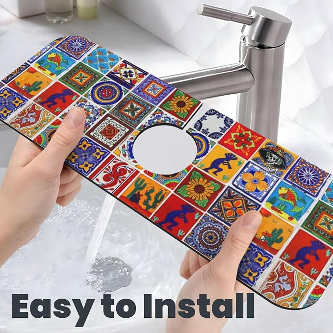Mexican Tiles Multicolored Bright Colorful