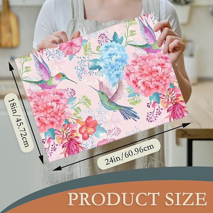 Humming Bird Tropical Flowers