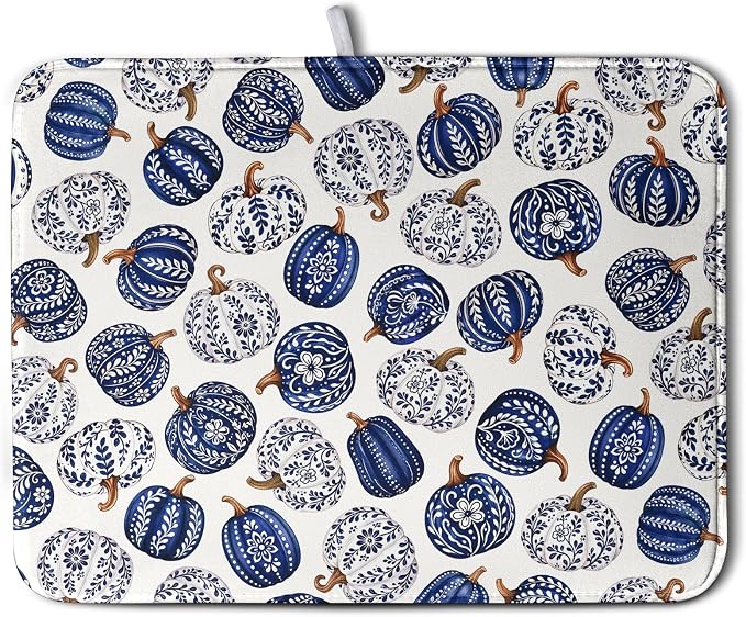 Fall Blue White Pumpkin
