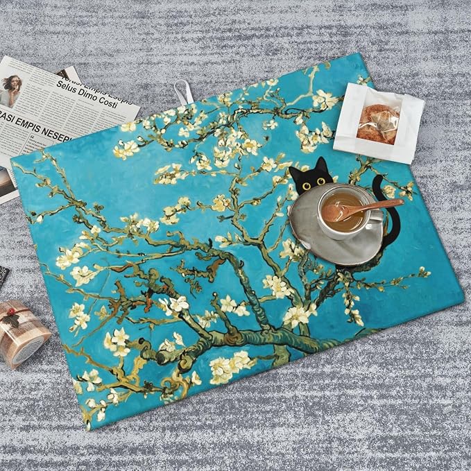 Almond Blossom Black Cat