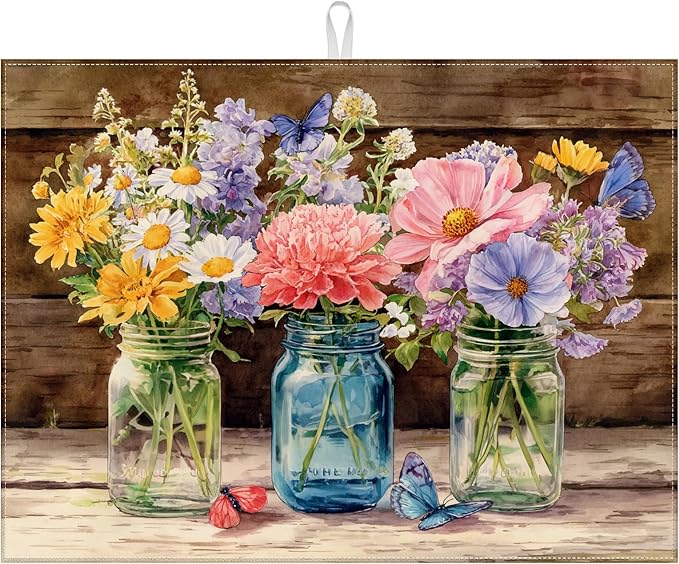 Watercolor Floral Jars