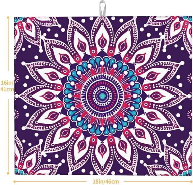 Purple Mandala Boho Floral