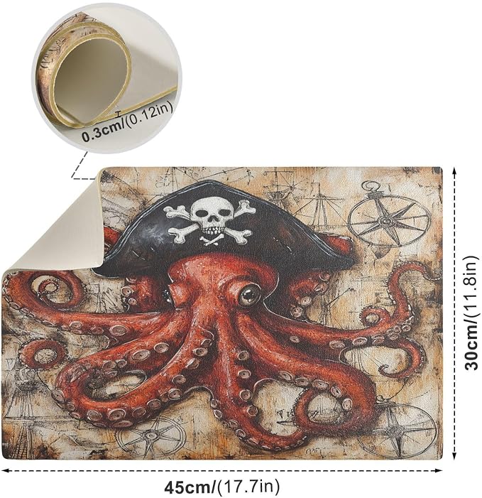 Octopus Pirate and Compass