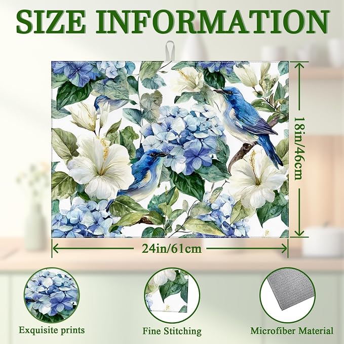 Blue Hydrangea Flowers Bird