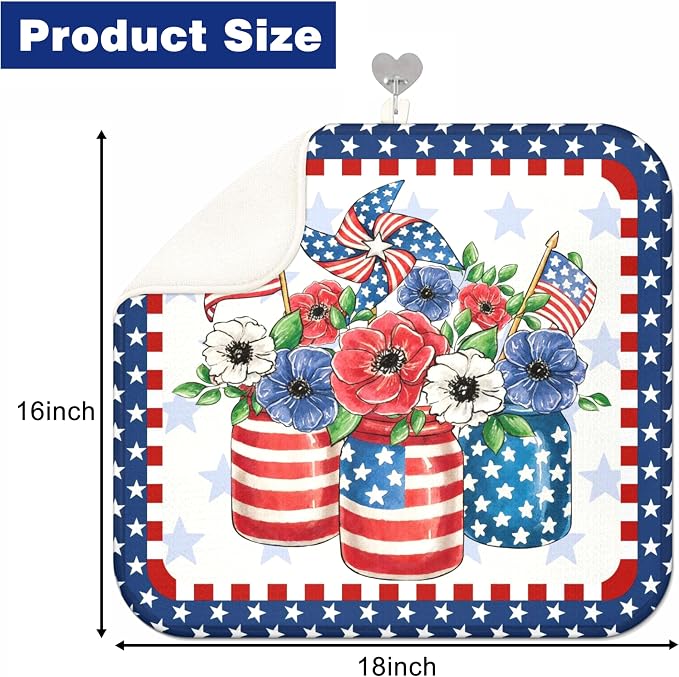 Red and Blue Floral