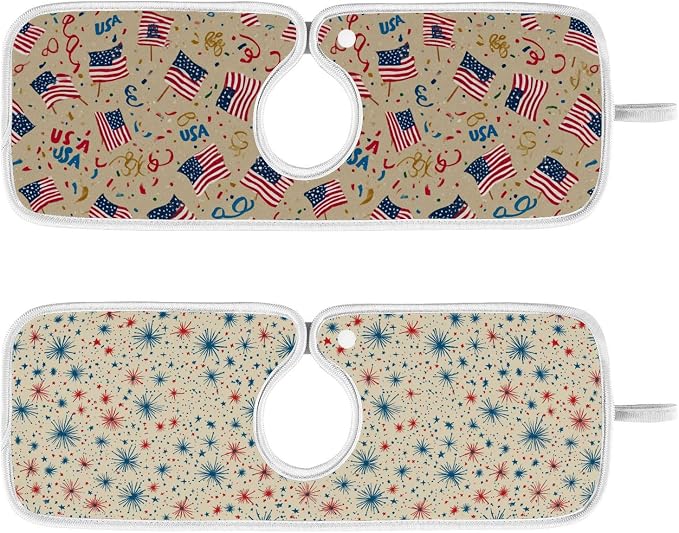 Beige Patriotic Flags Fireworks