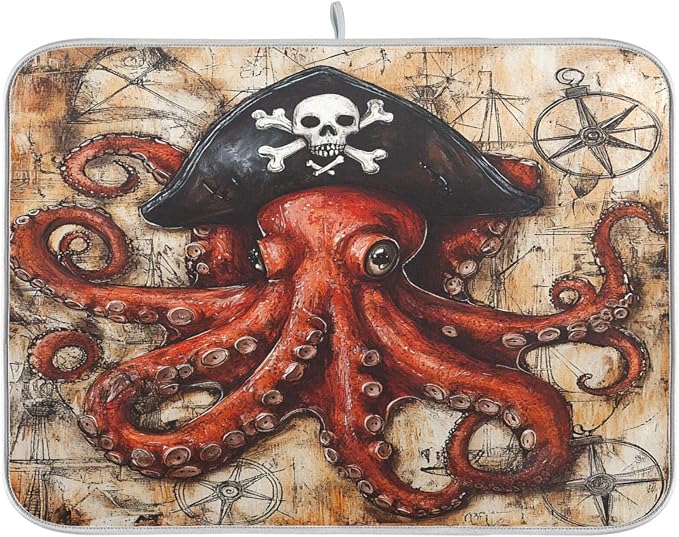 Octopus Pirate and Compass