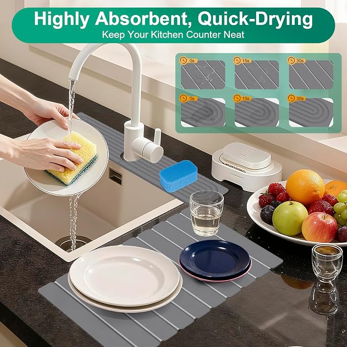 Dish Mat-Dark Gray