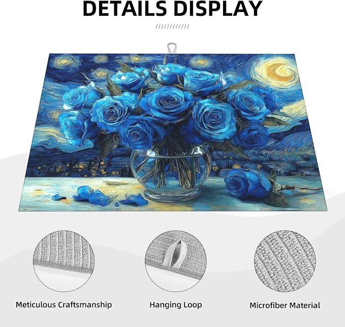 Blue Roses Starry Sky