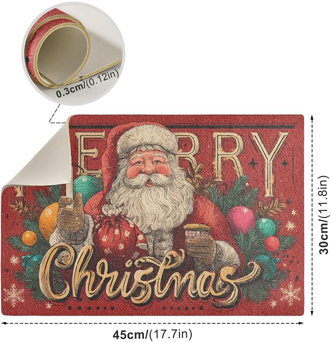 Retro Christma Santa Claus Red