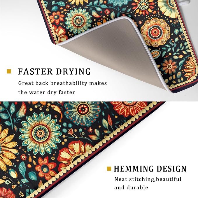 Boho Floral Black A