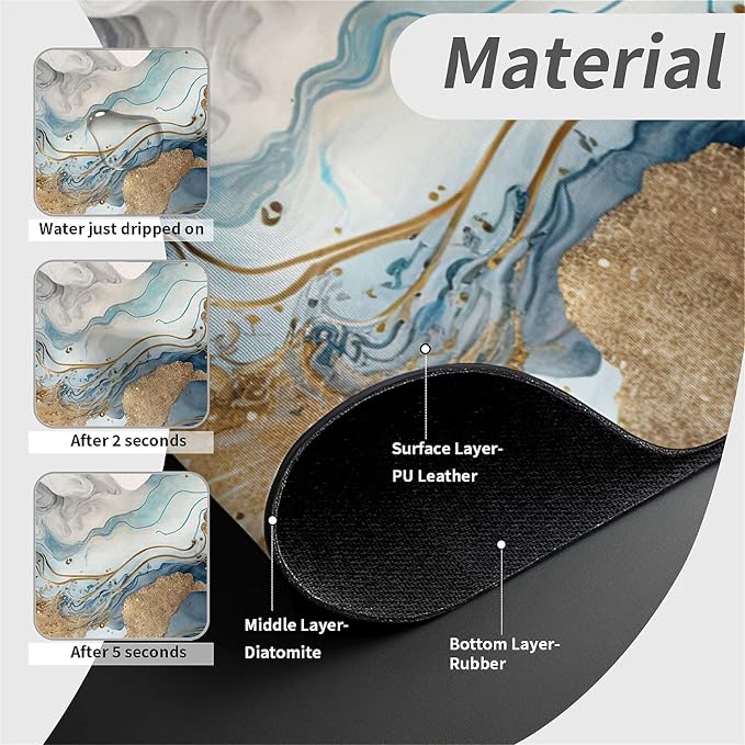 Natural blue and gold marble