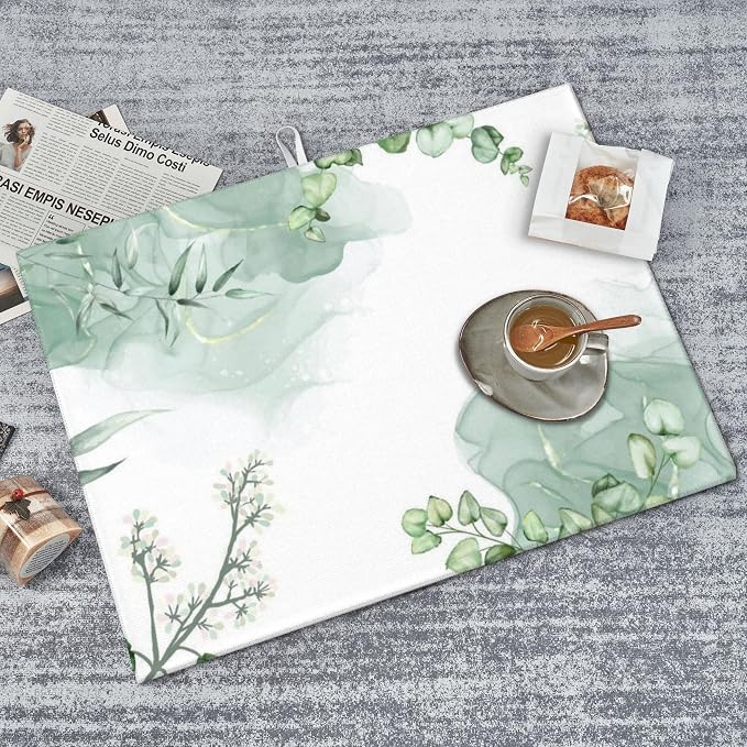 Watercolor Green Leaf Floral