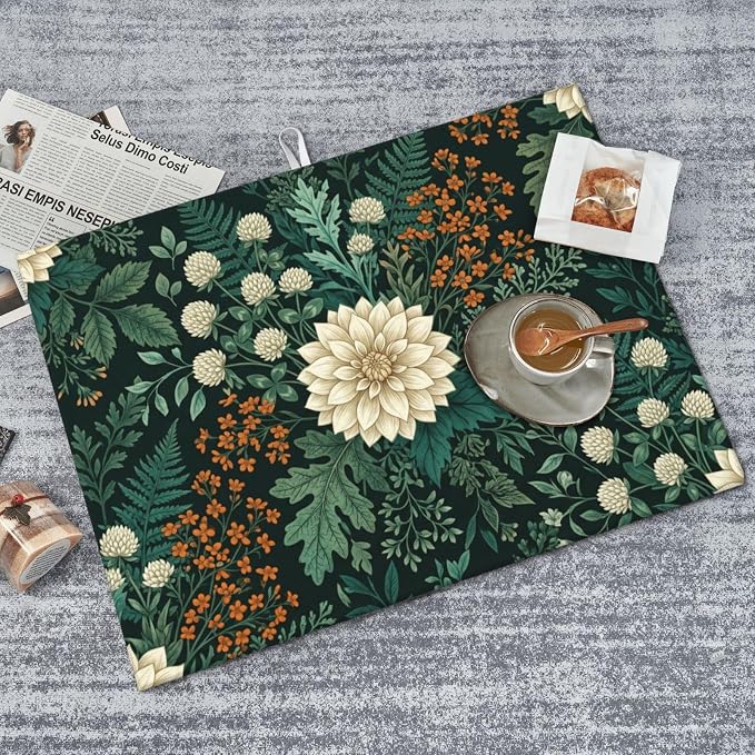 Forest Green Floral