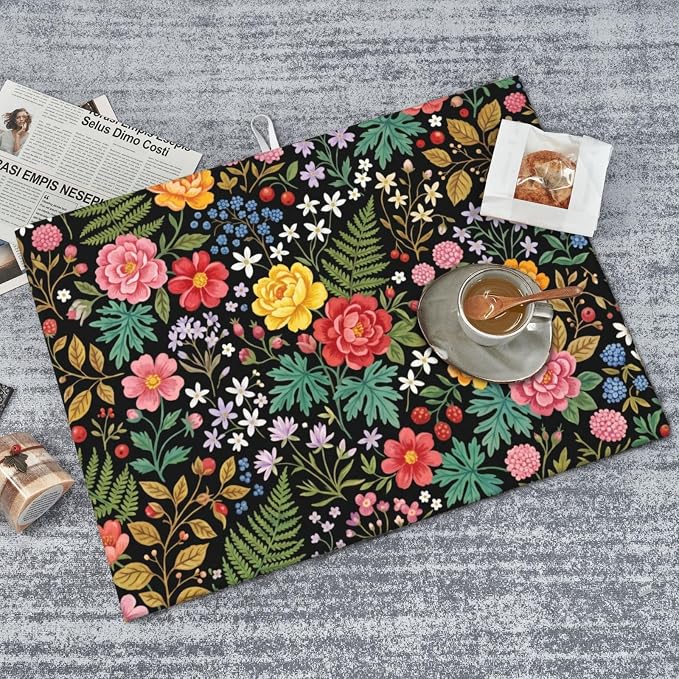 Vintage Floral Black