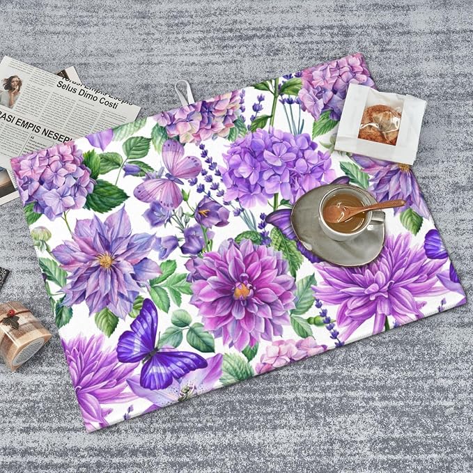 Floral Butterfly Purple Violet Flower