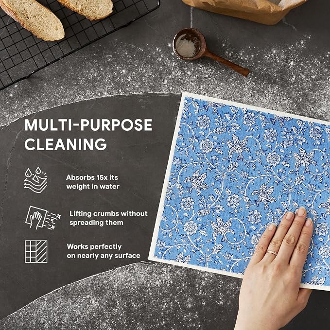 Heritage Florals Blue - Xl 4 Pack